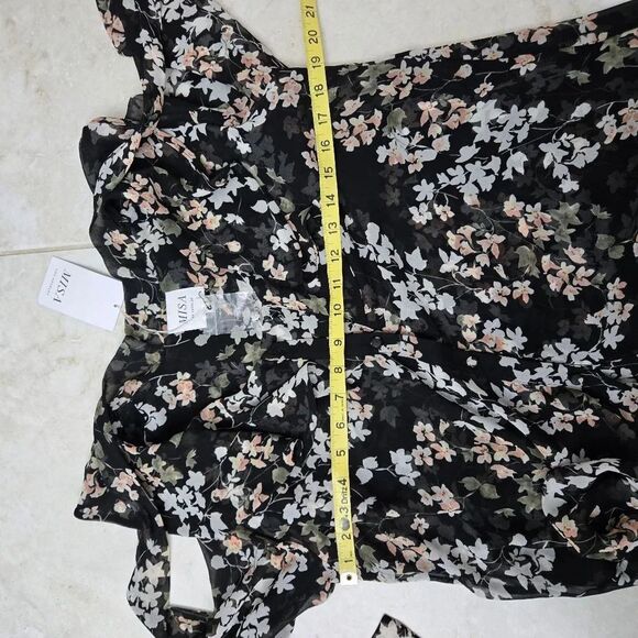 Misa Patia Tie-Neck Blouse Floral Long Sleeve Size Small NWT - Picture 7 of 9